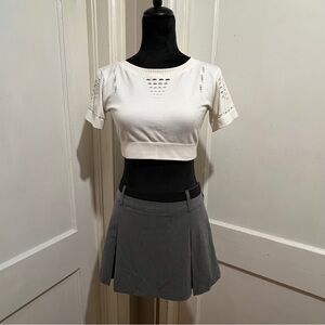 Hunter & Brown Gray Scort Skirt with Shorts Under Womens XL